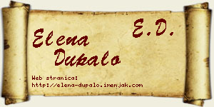 Elena Dupalo vizit kartica